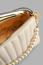تنزيل الصورة على معرض الصور، Redtag-Beige-Pearl-Embellished-Cross-Body-Bag-Cross-Body-Bags-Women-