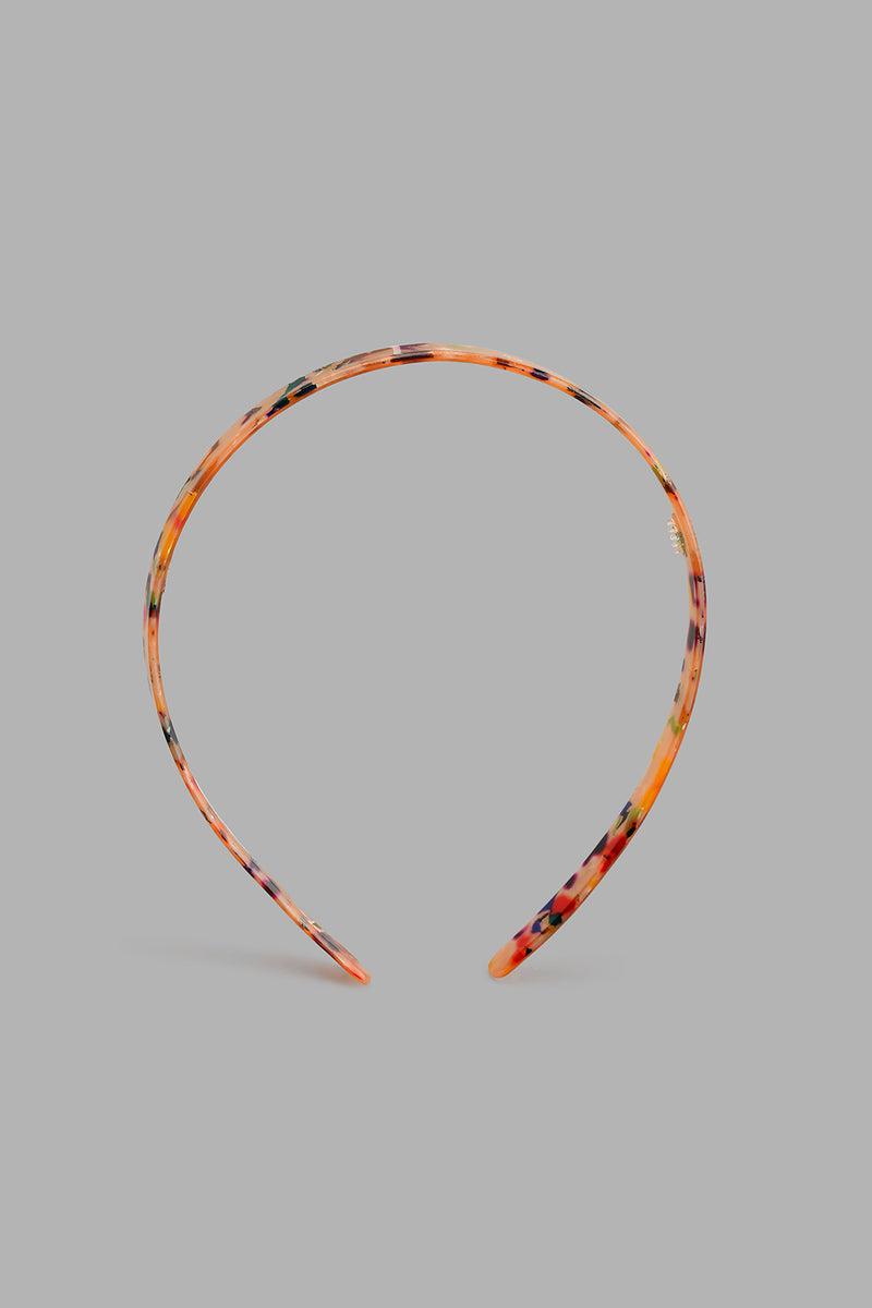 Redtag-Orange-And-Black-Headband-Set-(2-Piece)-Colour:Black,-Colour:Orange,-Filter:Women's-Accessories,-New-In,-New-In-Women-ACC,-Non-Sale,-S22A,-Women-Head-Bands-Women-