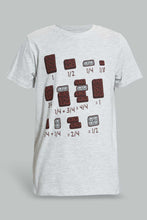 تنزيل الصورة على معرض الصور، Redtag-Ecru-Chocolate-Fraction-T-Shirt-All-Over-Prints-Senior-Boys-9 to 14 Years