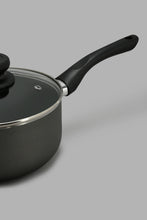 تنزيل الصورة على معرض الصور، Redtag-Black-Aluminum-Non-Stick-Saucepan-With-Glass-Lid-(18cm)-Pans-Home-Dining-