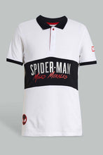تنزيل الصورة على معرض الصور، Redtag-White-Spiderman-Polo-Polo-Shirts-Senior-Boys-9 to 14 Years