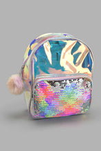 Load image into Gallery viewer, Redtag-Pink-Sequin-Backpack-Backpacks-Girls-