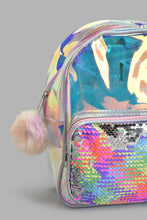 Load image into Gallery viewer, Redtag-Pink-Sequin-Backpack-Backpacks-Girls-