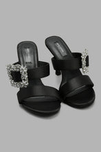 Load image into Gallery viewer, Redtag-Black-Mule-With-Buckle-Trim-Court-Shoes-Women's-