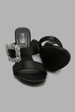 Load image into Gallery viewer, Redtag-Black-Mule-With-Buckle-Trim-Court-Shoes-Women's-