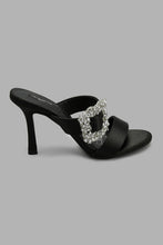 Load image into Gallery viewer, Redtag-Black-Mule-With-Buckle-Trim-Court-Shoes-Women's-