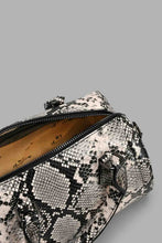 Load image into Gallery viewer, Redtag-Black-Snake-Textured-Day-Bag-Day-Bags-Women-