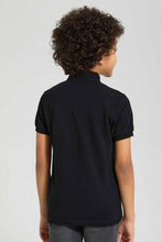 تنزيل الصورة على معرض الصور، Redtag-Black-Embroidered-Polo-Polo-Shirts-Boys-2 to 8 Years