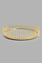 تنزيل الصورة على معرض الصور، Redtag-Gold-Glass-And-Metal-Round-Tray-Trays-Home-Decor-