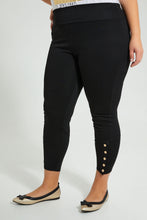 تنزيل الصورة على معرض الصور، Redtag-Black-Legging-With-Buttons-At-Hem-Colour:Black,-Filter:Plus-Size,-LDP-Leggings,-New-In,-New-In-LDP,-Non-Sale,-S22B,-Section:Women,-TBL-Women's-