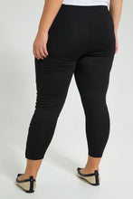 تنزيل الصورة على معرض الصور، Redtag-Black-Legging-With-Buttons-At-Hem-Colour:Black,-Filter:Plus-Size,-LDP-Leggings,-New-In,-New-In-LDP,-Non-Sale,-S22B,-Section:Women,-TBL-Women's-