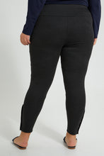 Load image into Gallery viewer, Redtag-Charcoal-Legging-With-Buttons-At-Hem-Colour:Charcoal,-Filter:Plus-Size,-LDP-Leggings,-New-In,-New-In-LDP,-Non-Sale,-S22B,-Section:Women,-TBL-Women's-