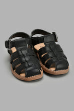 Load image into Gallery viewer, Redtag-Black-Fisherman-Sandal-Fisherman-Boys-3 to 5 Years