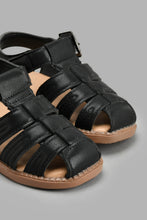 Load image into Gallery viewer, Redtag-Black-Fisherman-Sandal-Fisherman-Boys-3 to 5 Years