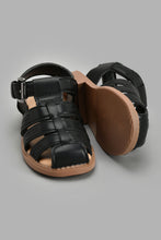 Load image into Gallery viewer, Redtag-Black-Fisherman-Sandal-Fisherman-Boys-3 to 5 Years