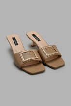 Load image into Gallery viewer, Redtag-Tan-Gold-Heel-Court-Shoes-Women's-