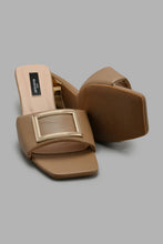 Load image into Gallery viewer, Redtag-Tan-Gold-Heel-Court-Shoes-Women's-