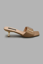 Load image into Gallery viewer, Redtag-Tan-Gold-Heel-Court-Shoes-Women's-