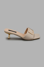 Load image into Gallery viewer, Redtag-Beige-Gold-Heel-Court-Shoes-Women's-
