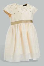 تنزيل الصورة على معرض الصور، Redtag-Coral-Glittered-Mesh-Dress-Dresses-Infant-Girls-3 to 24 Months