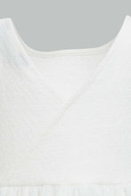 تنزيل الصورة على معرض الصور، Redtag-White-Floral-Embellished-Mesh-Detailed-Dress-Dresses-Infant-Girls-3 to 24 Months