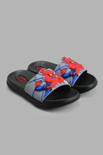 تنزيل الصورة على معرض الصور، Redtag-Black-Spiderman-Character-Slide-Slides-Boys-3 to 5 Years