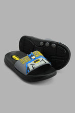 Load image into Gallery viewer, Redtag-Black-Batman-Character-Slide-Slides-Boys-3 to 5 Years