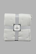Load image into Gallery viewer, Redtag-Grey-Bedspread-Set-With-Quilted-Dots-
(Single-Size)-Bedspreads-Home-Bedroom-