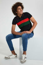 تنزيل الصورة على معرض الصور، Redtag-Assorted-Color-Block-With-Shoulder-Tape-Polo-Plain-Senior-Boys-9 to 14 Years
