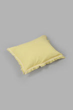 Load image into Gallery viewer, Redtag-Yellow-Plain-Cushion-With-Fringes-0,-Colour:Yellow,-Filter:Home-Bedroom,-HMW-BED-Cushions,-New-In,-New-In-HMW-BED,-Non-Sale,-S22B,-Section:Homewares-Home-Bedroom-