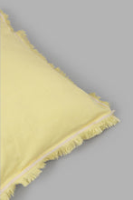 Load image into Gallery viewer, Redtag-Yellow-Plain-Cushion-With-Fringes-0,-Colour:Yellow,-Filter:Home-Bedroom,-HMW-BED-Cushions,-New-In,-New-In-HMW-BED,-Non-Sale,-S22B,-Section:Homewares-Home-Bedroom-