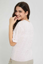 تنزيل الصورة على معرض الصور، Redtag-Pink-Jacquard-Boxy-Top-Plain-Senior-Girls-9 to 14 Years