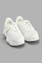 Load image into Gallery viewer, Redtag-White-Fabric-Block-Chunky-Sneaker-Chunky-Senior-Boys-5 to 14 Years