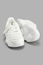 Load image into Gallery viewer, Redtag-White-Fabric-Block-Chunky-Sneaker-Chunky-Senior-Boys-5 to 14 Years