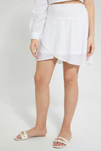 Load image into Gallery viewer, Redtag-White-Chiffly-Skirt-Skirts-Senior-Girls-9 to 14 Years