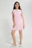 Redtag-Pink/Silver-Foil-Floral-Peter-Pan-Collar-Mesh-Dress-Dresses-Senior-Girls-9 to 14 Years