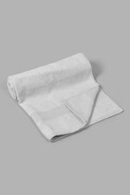 Load image into Gallery viewer, Redtag-Light-Grey-Textured-Cotton-Bath-Towel-Bath-Towels-Home-Bathroom-