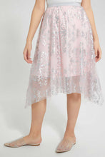 Load image into Gallery viewer, Redtag-Pink-With-Silver-Foil-Tulle-Skirt-Skirts-Senior-Girls-9 to 14 Years