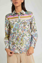 تنزيل الصورة على معرض الصور، Redtag-Multi-Color-Paisley-Print-Satin-Shirt-Blouses-Women's-