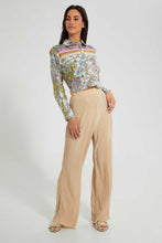 تنزيل الصورة على معرض الصور، Redtag-Multi-Color-Paisley-Print-Satin-Shirt-Blouses-Women's-