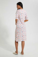 Load image into Gallery viewer, Redtag-Peach-Floral-Printed-Nightgown-Nightgowns-Women's-