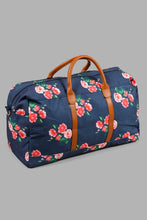تنزيل الصورة على معرض الصور، Redtag-Navy-Duffle-Bag-Floral-Prints-Duffle-Bags-Travel-Accessories-