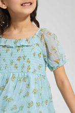 تنزيل الصورة على معرض الصور، Redtag-Mint-Embellished-Printed-Dress-Dresses-Girls-2 to 8 Years