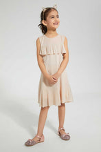 تنزيل الصورة على معرض الصور، Redtag-Pink-Lurex-Dress-Dresses-Girls-2 to 8 Years