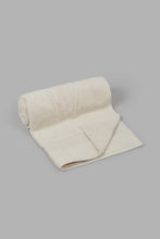 Load image into Gallery viewer, Beige Textured Cotton Bath Towel