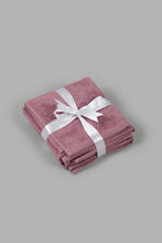 Load image into Gallery viewer, Redtag-Purple-Textured-Cotton-Face-Towel-Set-(4-Piece)-0,-Colour:Purple,-Filter:Home-Bathroom,-HMW-BAC-Face-Towels,-New-In,-New-In-HMW-BAC,-Non-Sale,-S22B,-Section:Homewares-Home-Bathroom-
