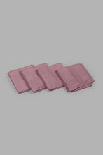 Load image into Gallery viewer, Redtag-Purple-Textured-Cotton-Face-Towel-Set-(4-Piece)-0,-Colour:Purple,-Filter:Home-Bathroom,-HMW-BAC-Face-Towels,-New-In,-New-In-HMW-BAC,-Non-Sale,-S22B,-Section:Homewares-Home-Bathroom-