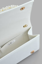 Load image into Gallery viewer, Redtag-White-Pearl-Embellished-Clutch-Bag-Clutches-Women-