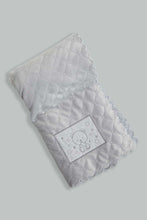تنزيل الصورة على معرض الصور، Redtag-Grey-Bear-Quilted-Fluffy-Blanket-Baby-Blankets-Baby-0 to 12 Months