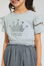 تنزيل الصورة على معرض الصور، Redtag-Printed-Mesh-Bottom-Dress-Dresses-Girls-2 to 8 Years
